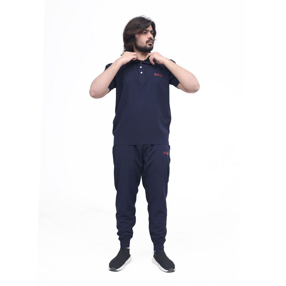 Men's Navy Micro Stretch Dry Fit Track Suit