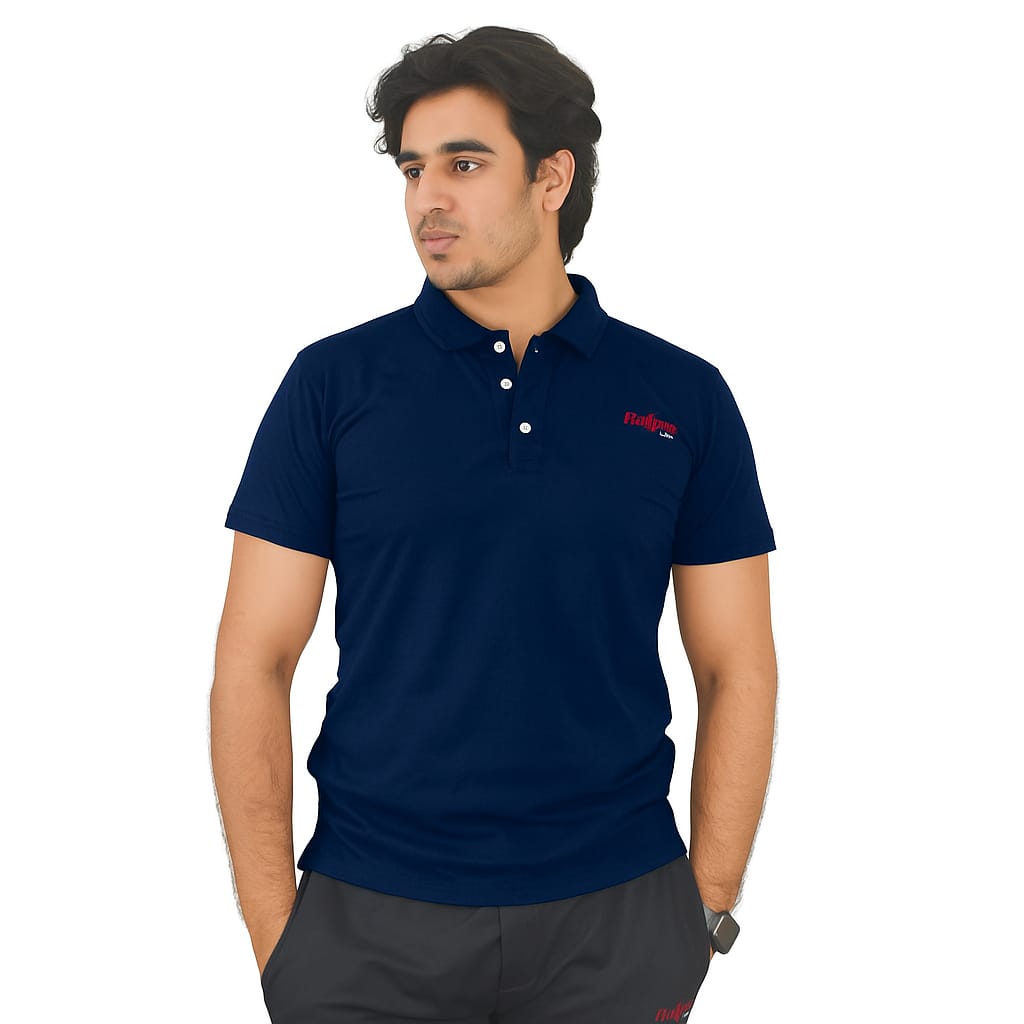 Men's Navy Plain Polo Shirt