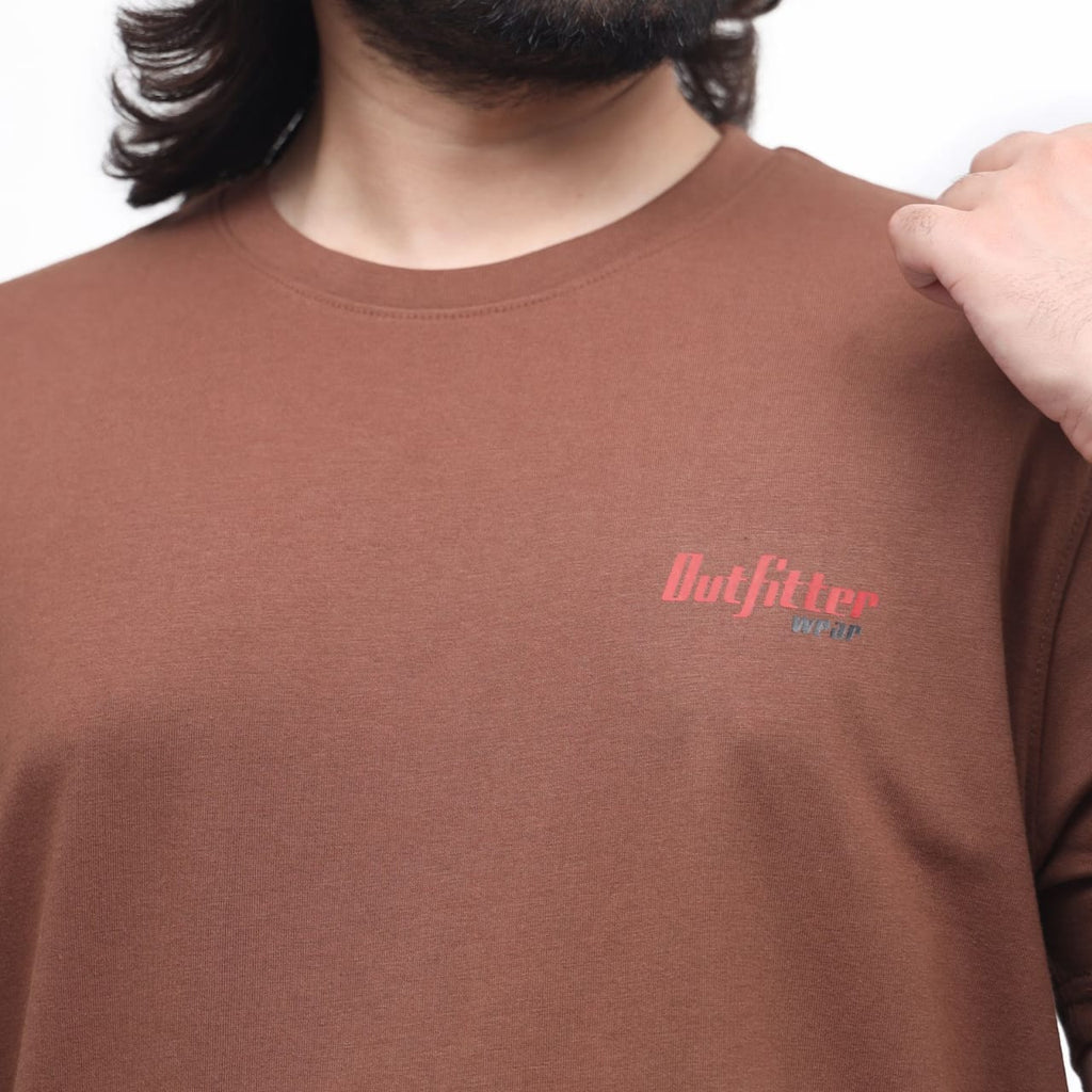 Men's Brown Plain T- Shirt