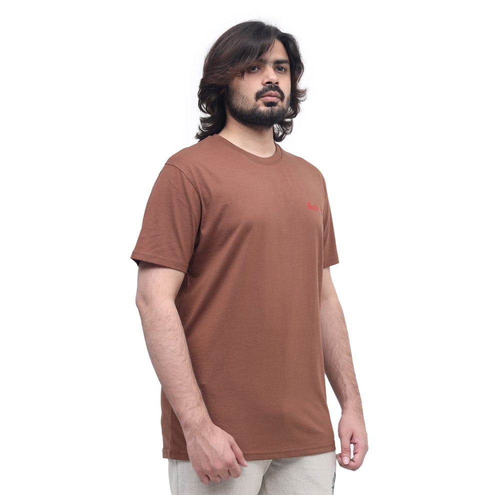 Men's Brown Plain T- Shirt