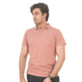 Men's Brownish Pink Printed Polo Shirt