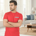Men's Red Printed T-shirt