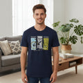 Men's Navy Printed T Shirts